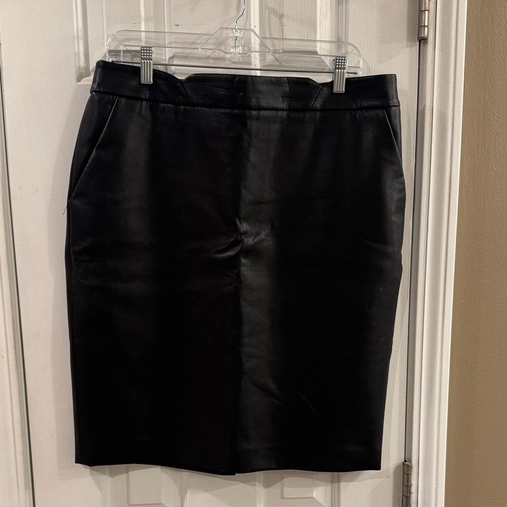 DKNY Vegan Leather Black Skirt - 12